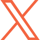 Orange X on black background.